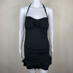 Kenneth Cole Reaction One-Piece Ruched Side Black Bathing Suit